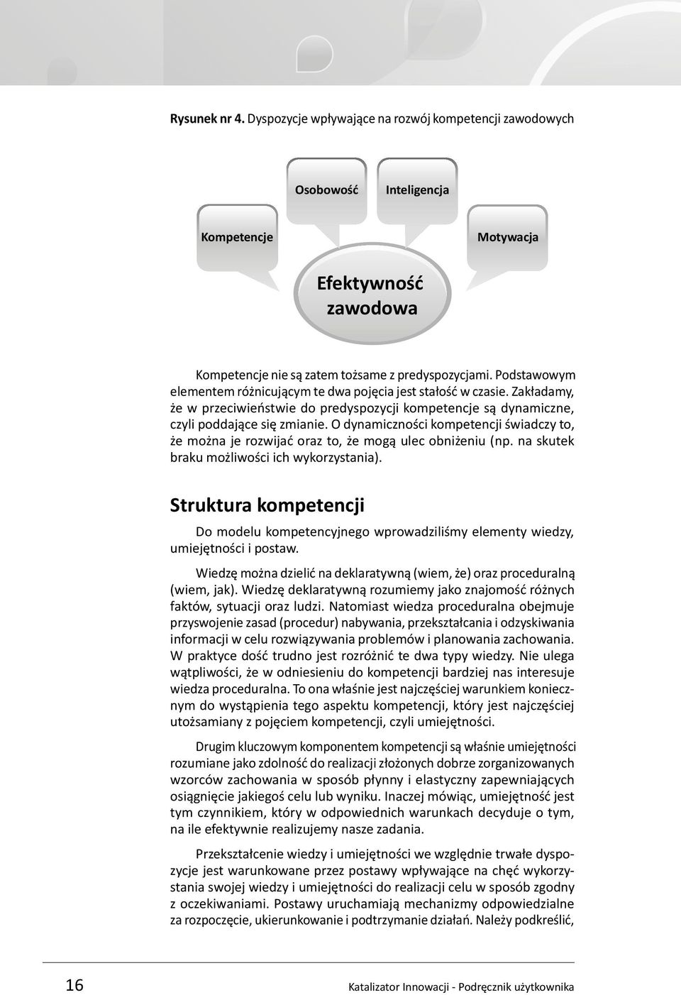 O dynamiczności kompetencji świadczy to, że można je rozwijać oraz to, że mogą ulec obniżeniu (np. na skutek braku możliwości ich wykorzystania).