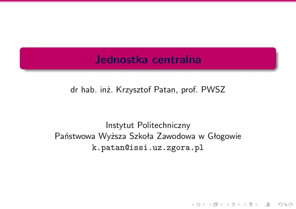 PWSZ Instytut Politechniczny Państwowa