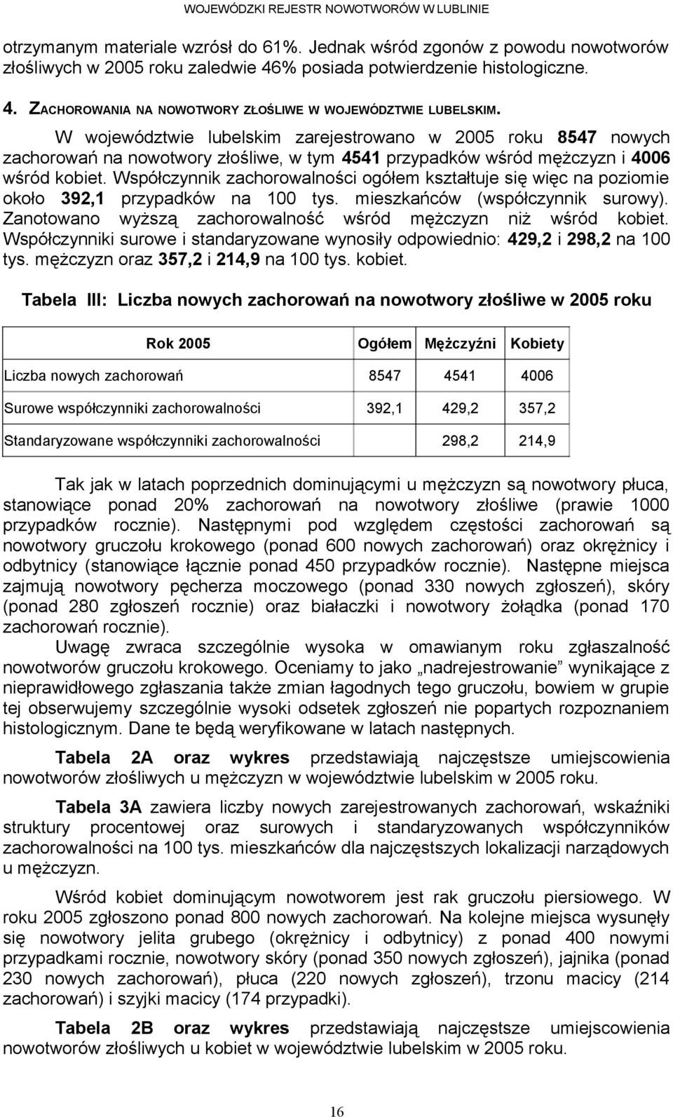 Współczynnik zachorowalności ogółem kształtuje się więc na poziomie około, przypadków na tys. mieszkańców (współczynnik surowy). Zanotowano wyższą zachorowalność wśród mężczyzn niż wśród kobiet.