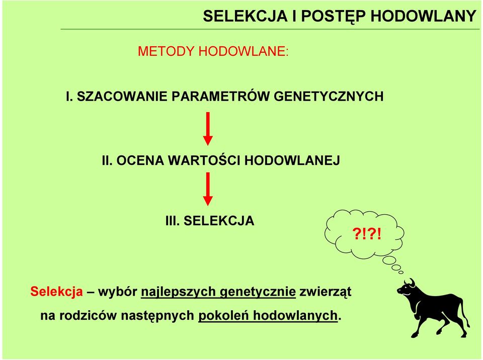 OCENA WARTOŚCI HODOWLANEJ III. SELEKCJA?