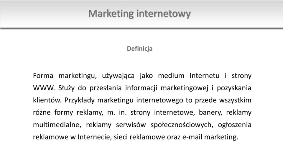 Przykłady marketingu int