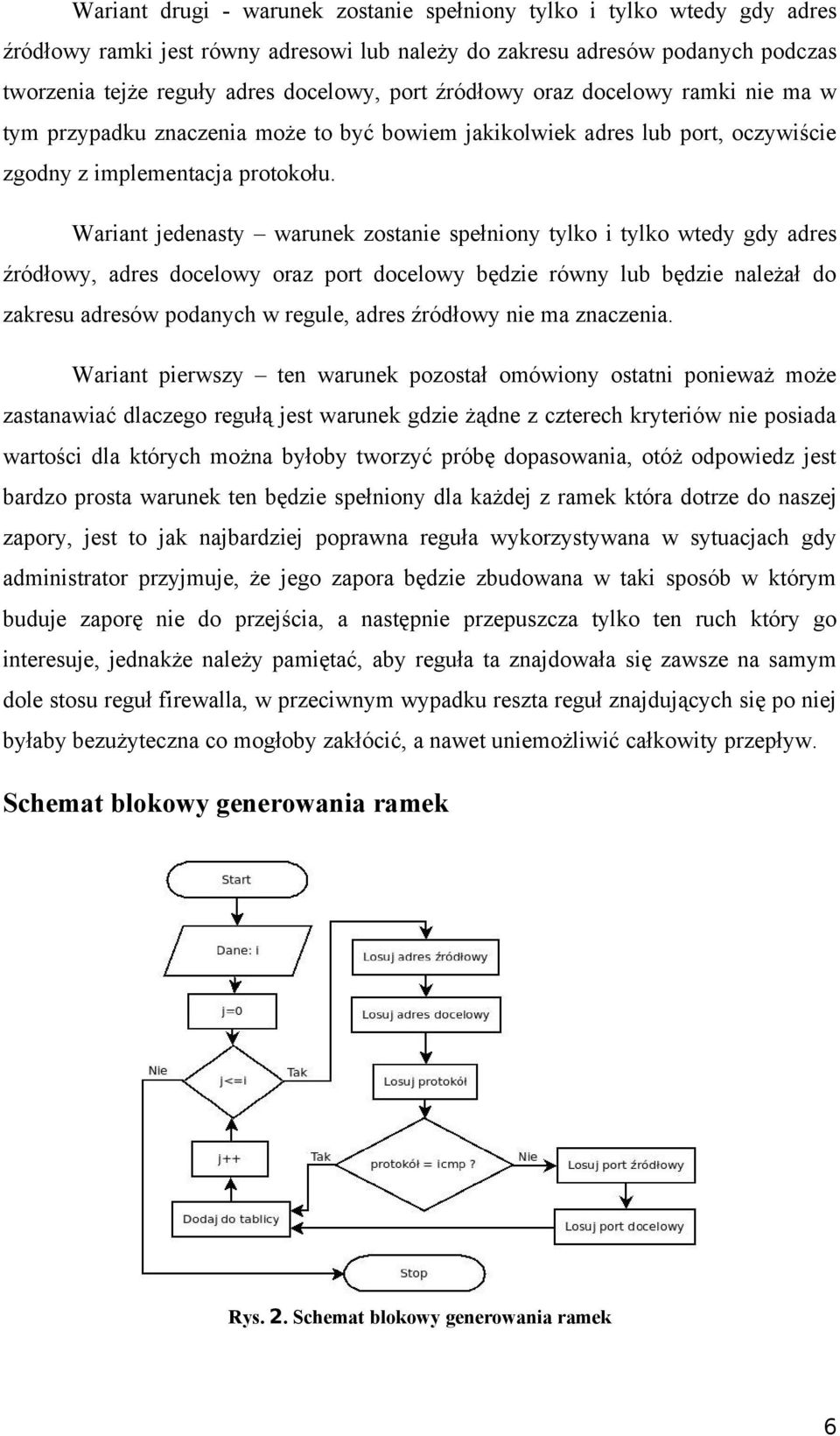 Wariant jedenasty warunek zostanie spełniony tylko i tylko wtedy gdy adres źródłowy, adres docelowy oraz port docelowy będzie równy lub będzie należał do zakresu adresów podanych w regule, adres