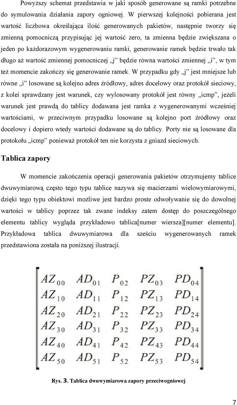 jeden po każdorazowym wygenerowaniu ramki, generowanie ramek będzie trwało tak długo aż wartość zmiennej pomocniczej j będzie równa wartości zmiennej i, w tym też momencie zakończy się generowanie