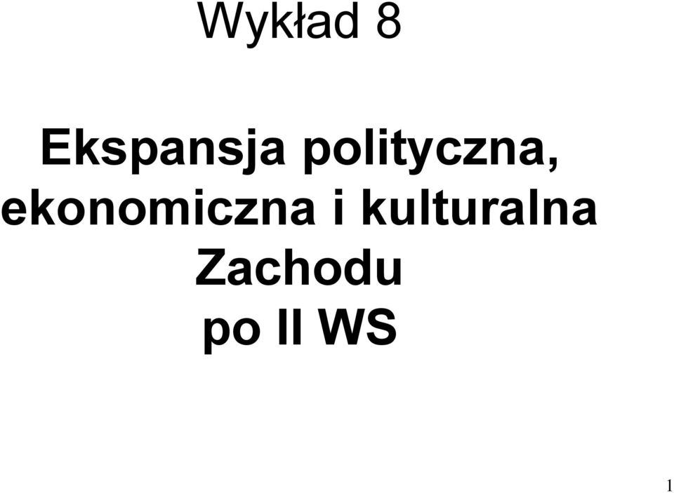 ekonomiczna i