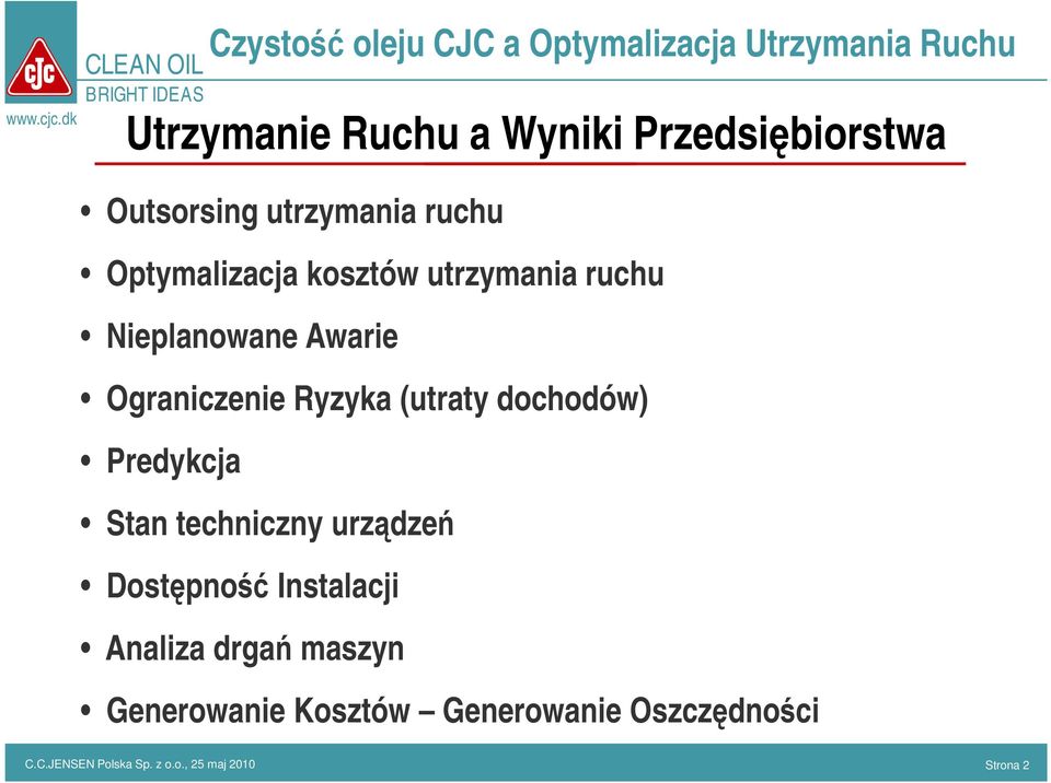 Predykcja Stan techniczny urządzeń Dostępność Instalacji Analiza drgań maszyn