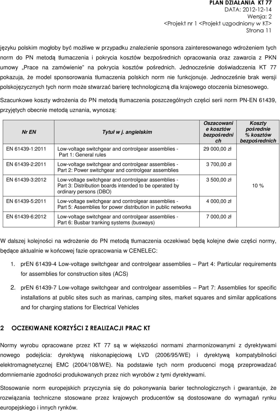 Jednocześnie brak wersji polskojęzycznych tych norm może stwarzać barierę technologiczną dla krajowego otoczenia biznesowego.