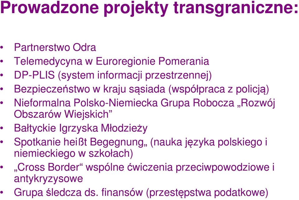 Obszarów Wiejskich Bałtyckie Igrzyska Młodzieży Spotkanie heißt Begegnung (nauka języka polskiego i niemieckiego w