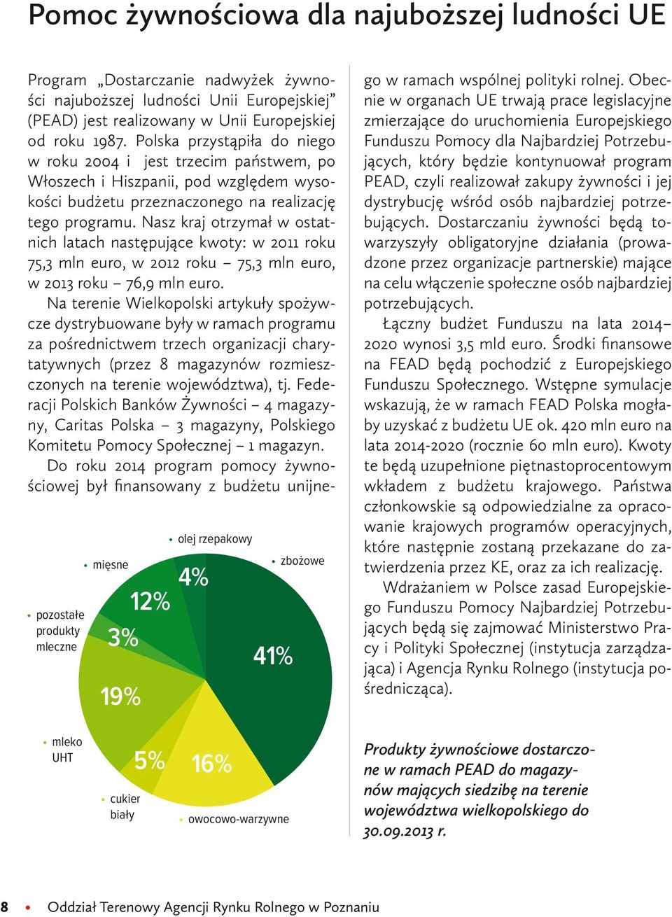 Nasz kraj otrzymał w ostatnich latach następujące kwoty: w 2011 roku 75,3 mln euro, w 2012 roku 75,3 mln euro, w 2013 roku 76,9 mln euro.