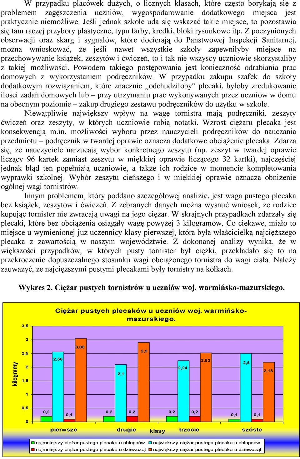 Z poczynionych obserwacji oraz skarg i sygnałów, które docierają do Państwowej Inspekcji Sanitarnej, można wnioskować, że jeśli nawet wszystkie szkoły zapewniłyby miejsce na przechowywanie książek,