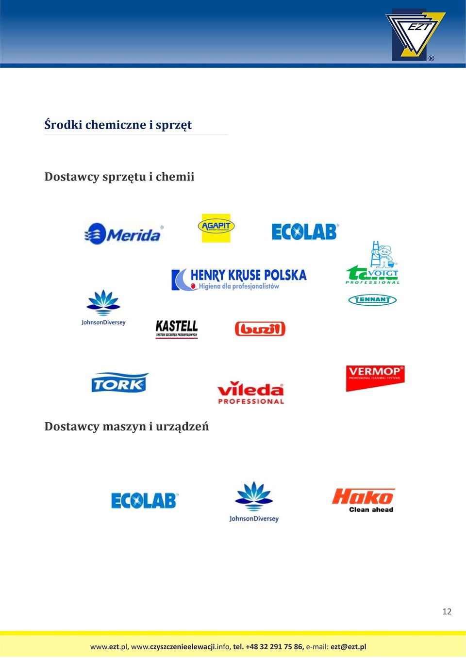 sprzętu i chemii