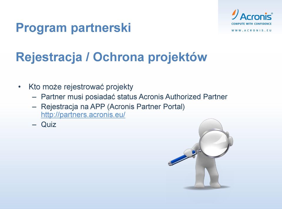 status Acronis Authorized Partner Rejestracja na APP