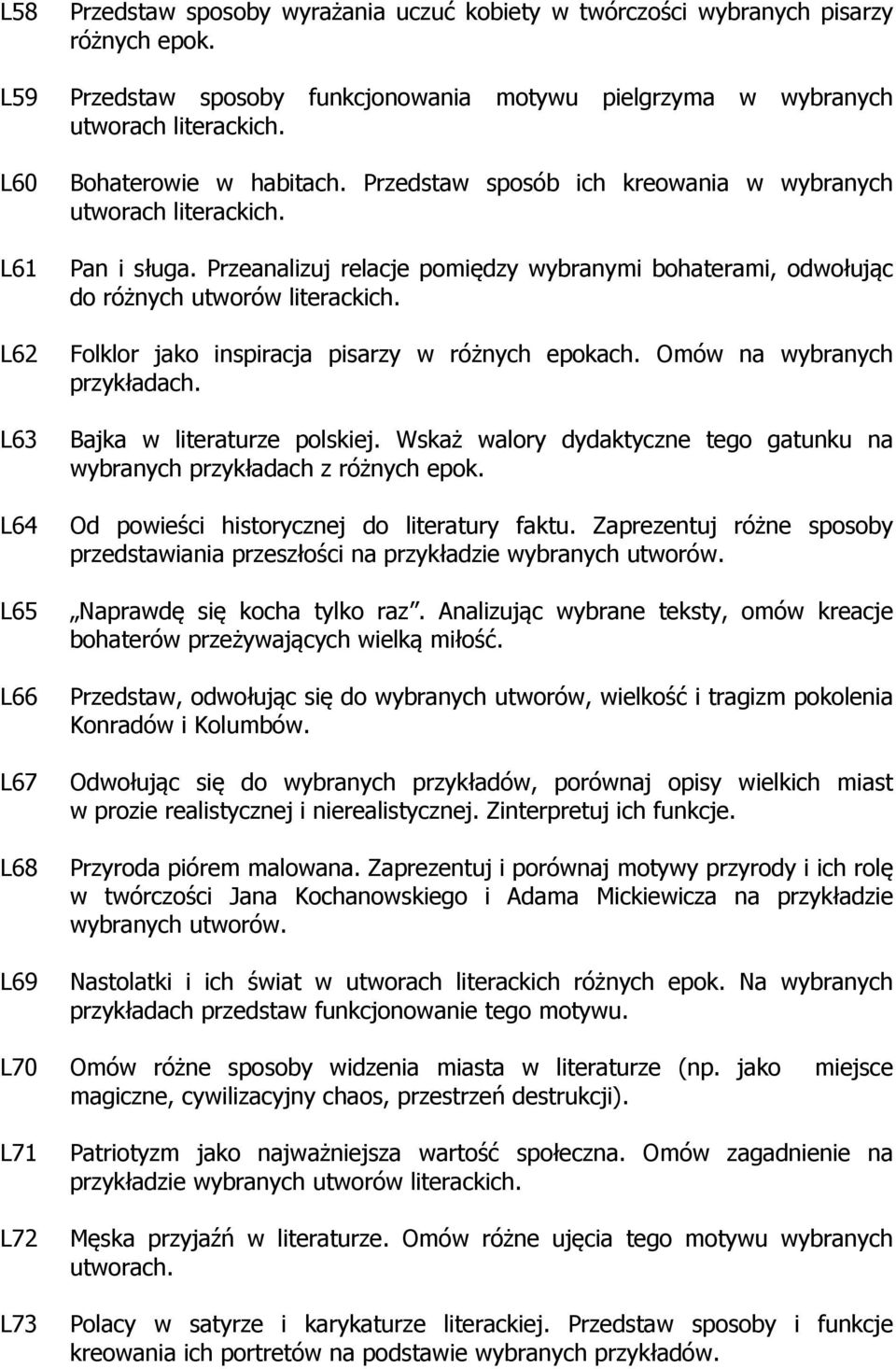 Przeanalizuj relacje pomiędzy wybranymi bohaterami, odwołując do różnych utworów literackich. Folklor jako inspiracja pisarzy w różnych epokach. Omów na wybranych Bajka w literaturze polskiej.