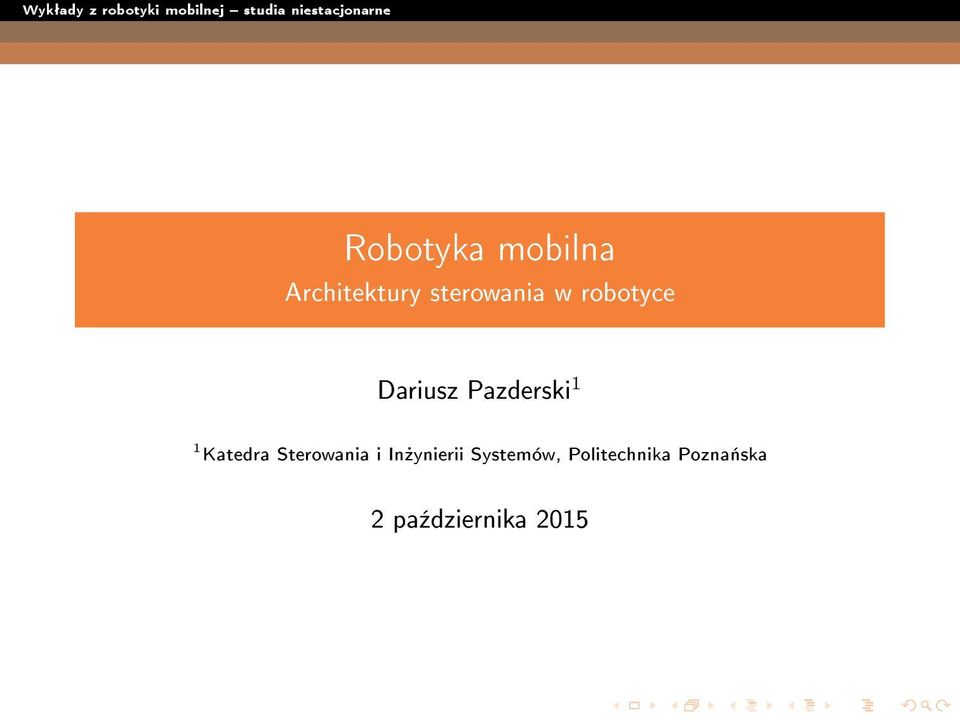 1 1 Katedra Sterowania i In»ynierii