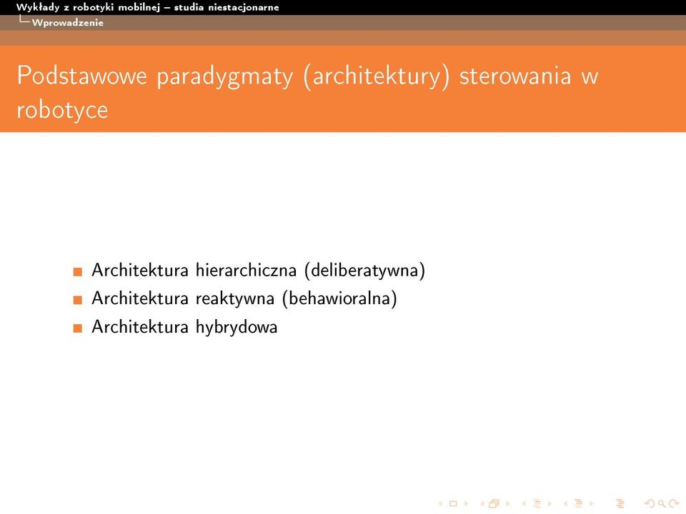 Architektura hierarchiczna (deliberatywna)