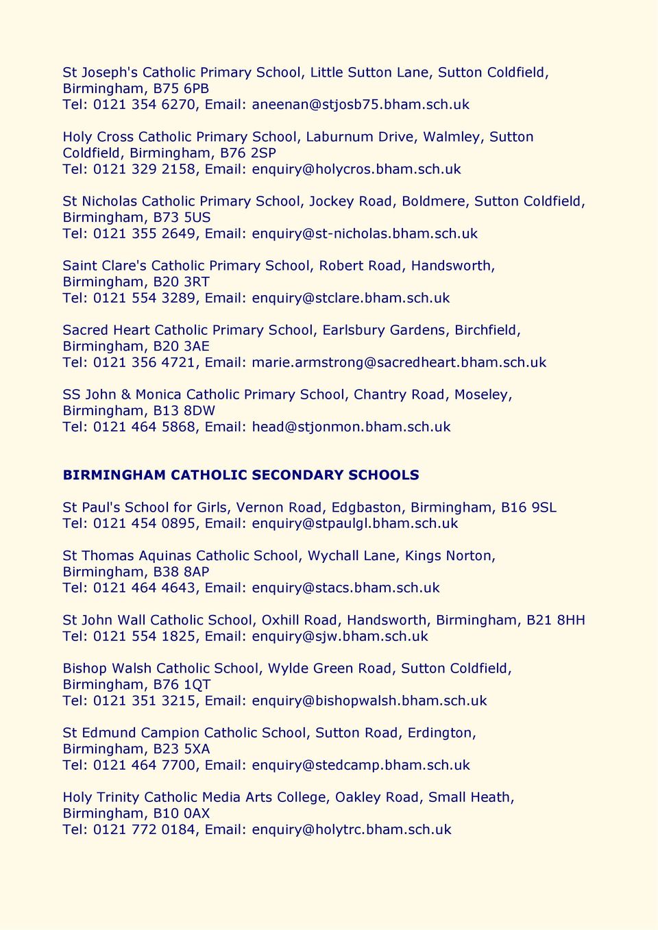 uk St Nicholas Catholic Primary School, Jockey Road, Boldmere, Sutton Coldfield, Birmingham, B73 5US Tel: 0121 355 2649, Email: enquiry@st-nicholas.bham.sch.