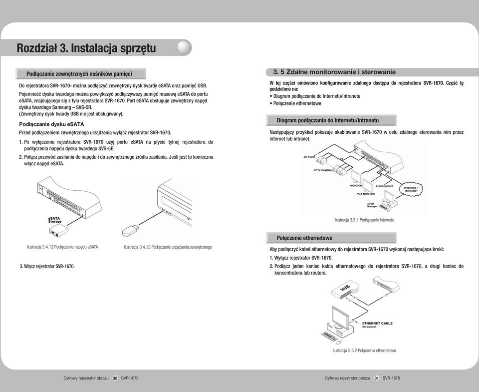 Port esata obsługuje zewnętrzny napęd dysku twardego Samsung SVS-5R. (Zewnętrzny dysk twardy USB nie jest obsługiwany).