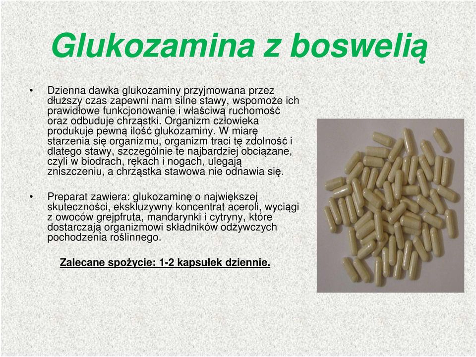 W miarę starzenia się organizmu, organizm traci tę zdolność i dlatego stawy, szczególnie te najbardziej obciążane, czyli w biodrach, rękach i nogach, ulegają zniszczeniu, a