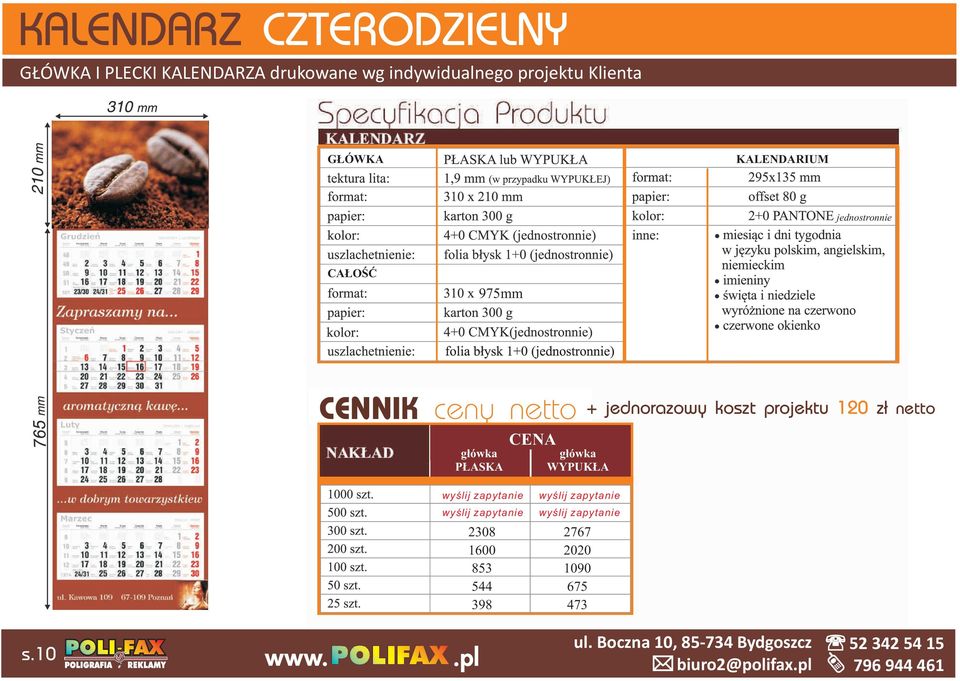 975mm CENNIK ceny netto g³ówka P ASKA CENA g³ówka WYPUK A + jednorazowy