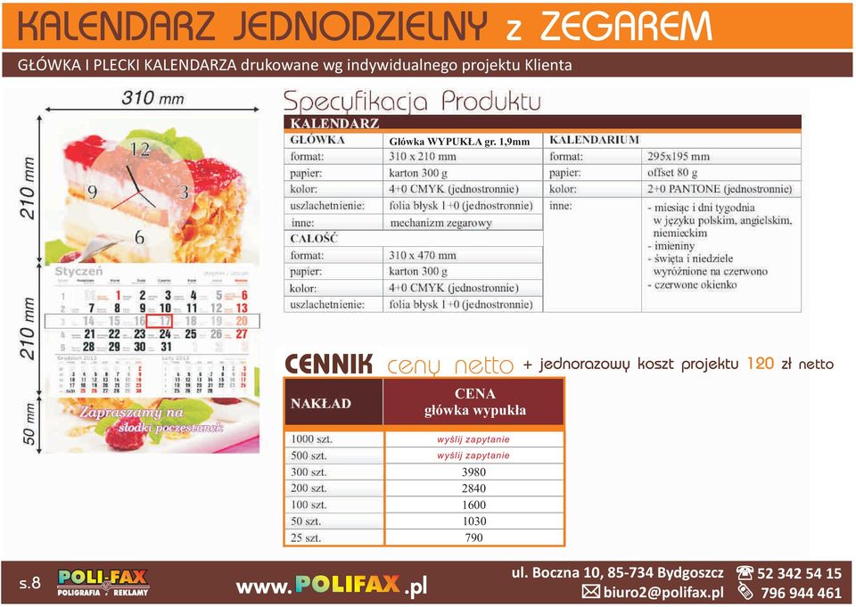 gr. 1,9mm CENNIK ceny netto CENA g³ówka wypuk³a 3980 2840