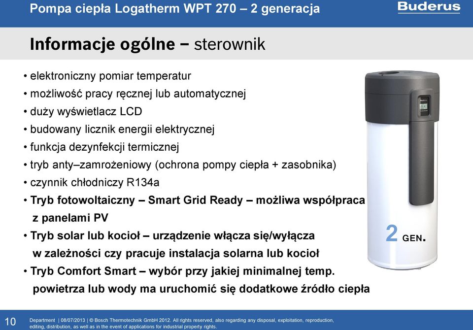 fotowoltaiczny Smart Grid Ready możliwa współpraca z panelami PV Tryb solar lub kocioł urządzenie włącza się/wyłącza w zależności czy pracuje