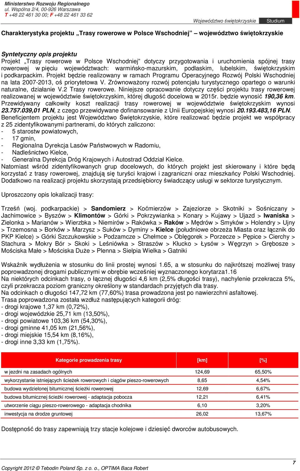 Projekt będzie realizowany w ramach Programu Operacyjnego Rozwój Polski Wschodniej na lata 2007-2013, oś priorytetowa V.