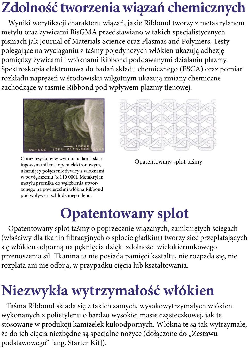 Spektroskopia elektronowa do badań składu chemicznego (ESCA) oraz pomiar rozkładu naprężeń w środowisku wilgotnym ukazują zmiany chemiczne zachodzące w taśmie Ribbond pod wpływem plazmy tlenowej.