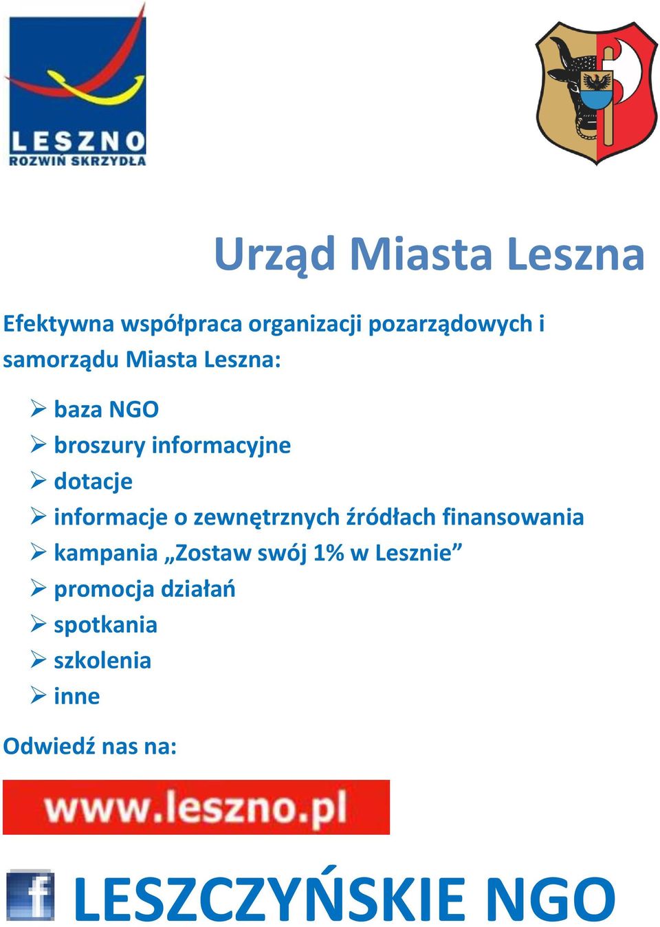 informacje o zewnętrznych źródłach finansowania kampania Zostaw swój 1%