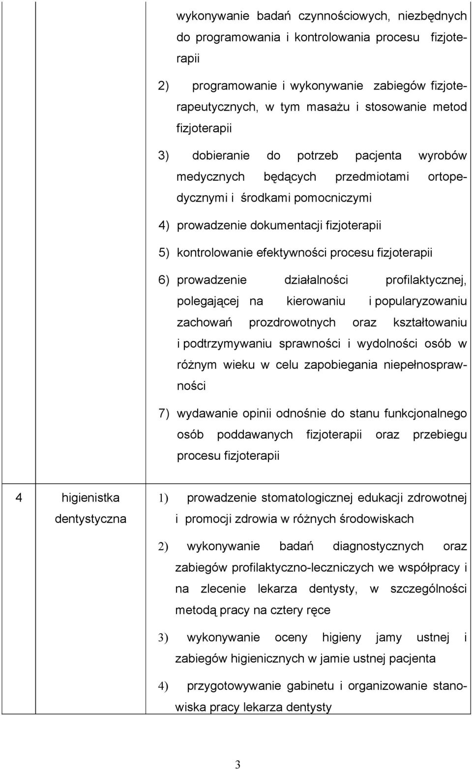 procesu fizjoterapii 6) prowadzenie działalności profilaktycznej, polegającej na kierowaniu i popularyzowaniu zachowań prozdrowotnych oraz kształtowaniu i podtrzymywaniu sprawności i wydolności osób