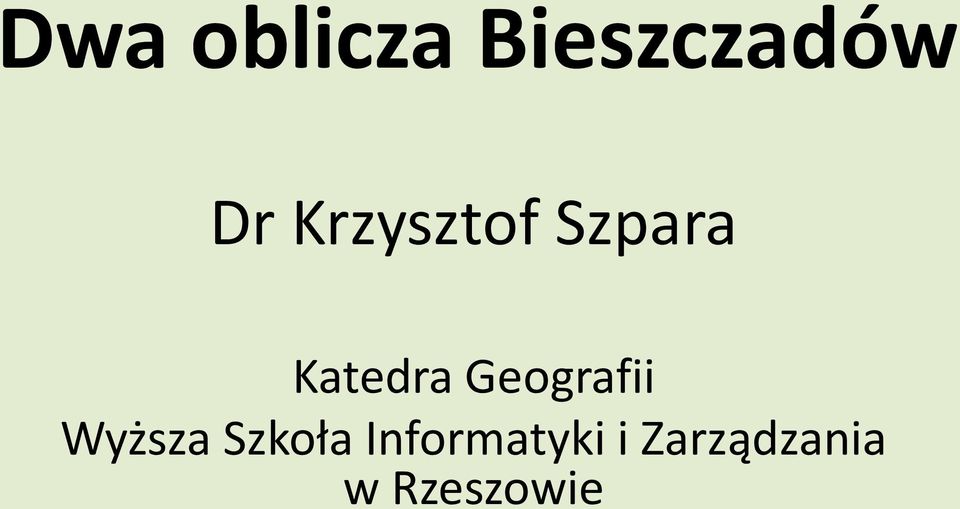 Geografii Wyższa Szkoła