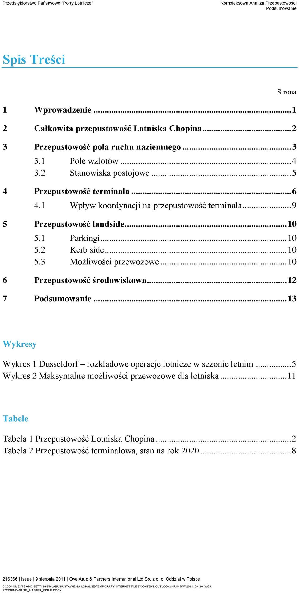 .. 10 5.3 Możliwości przewozowe... 10 6 Przepustowość środowiskowa... 12 7... 13 Wykresy Wykres 1 Dusseldorf rozkładowe operacje lotnicze w sezonie letnim.