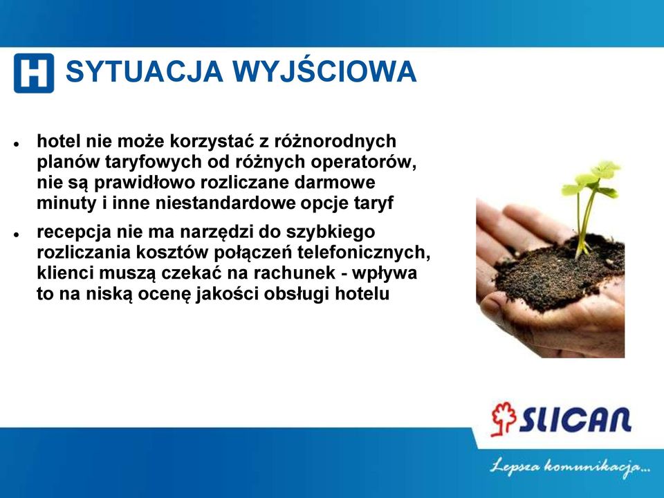 opcje taryf recepcja nie ma narzędzi do szybkiego rozliczania kosztów połączeń