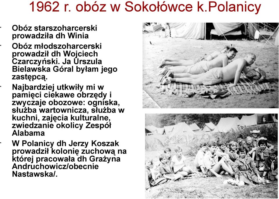 Ja Urszula Bielawska Góral byłam jego zastępcą.