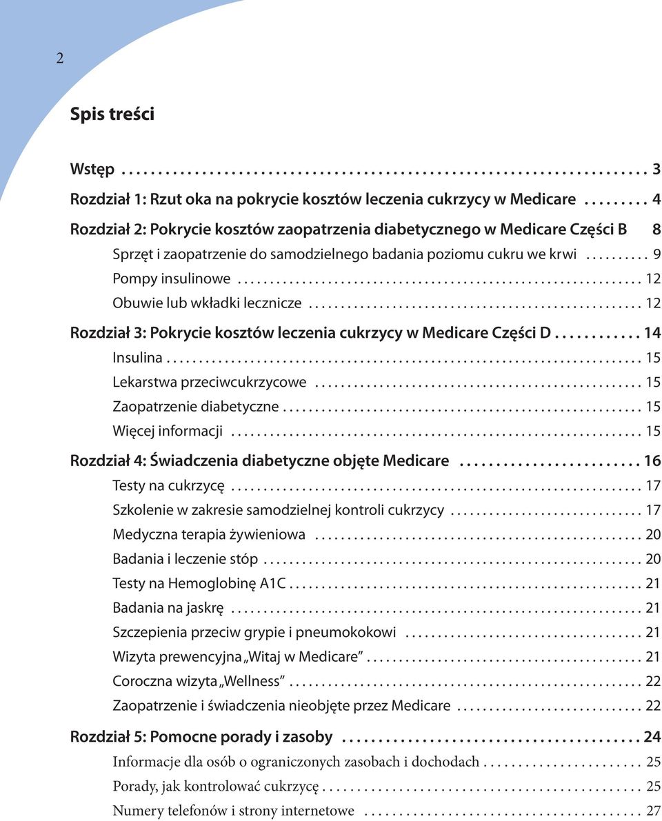 ........... 14 Insulina.......................................................................... 15 Lekarstwa przeciwcukrzycowe...15 Zaopatrzenie diabetyczne........................................................ 15 Więcej informacji.