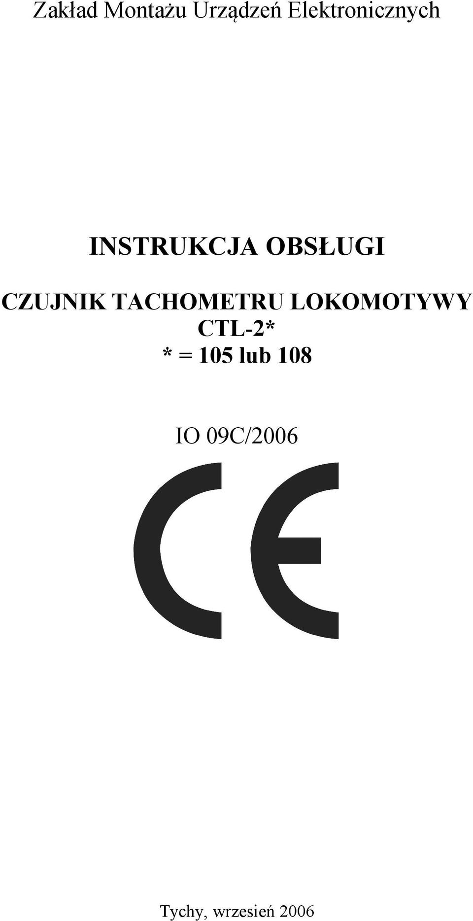 CZUJNIK TACHOMETRU LOKOMOTYWY