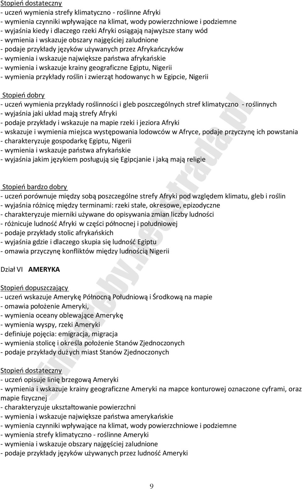 geograficzne Egiptu, Nigerii - wymienia przykłady roślin i zwierząt hodowanyc h w Egipcie, Nigerii - uczeń wymienia przykłady roślinności i gleb poszczególnych stref klimatyczno - roślinnych -