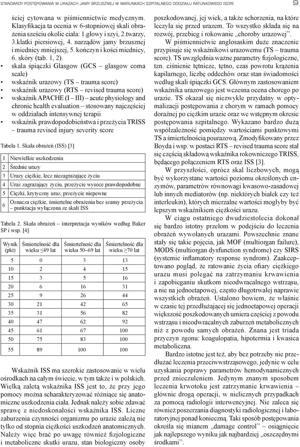 kończyn i kości miednicy, 6. skóry (tab. 1, 2).