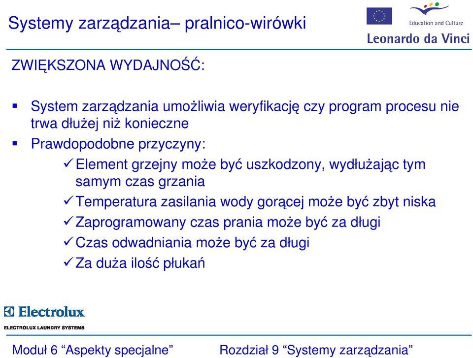 uszkodzony, wydłużając tym samym czas grzania Temperatura zasilania wody gorącej może być zbyt niska