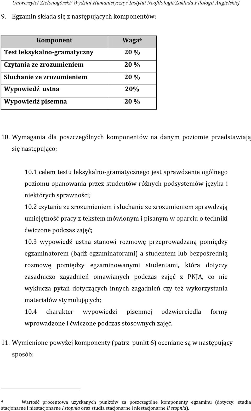 1 celem testu leksykalno-gramatycznego jest sprawdzenie ogólnego poziomu opanowania przez studentów różnych podsystemów języka i niektórych sprawności; 10.