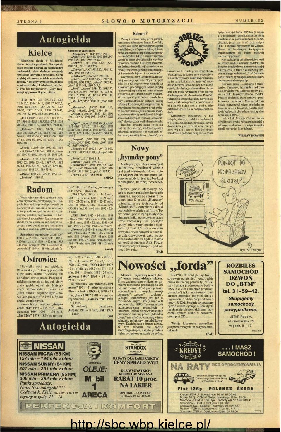 A oto rtny wywoawc'c', podane wmionach:otyeh(dmdiesc,t urbo, -dwu ub tnydro~iowy). Qony transakc;jbyyokoo ioproc.nłre. "f1at 16": 198 10,5-1,5, 198,S-16,,19841S-16,198SI7.S-0.S, 198618,5-,5.