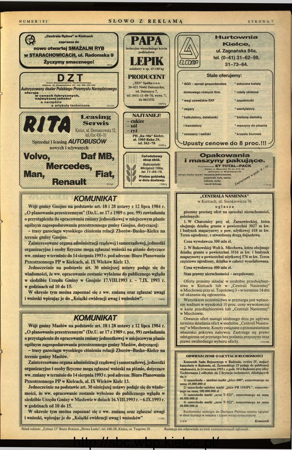 45 80 k1 PRODUCENT '~ TES" Spółka z o. o. 6-01 Niwk. Daeszycke, tei.daeszyce7, teł. (041) 11-Q9-76, wewn.7, Ux 0615 NAJTAMEJ! -cukier -só -ryż PH "Ka-Ma., Kiece, u. 90S Roku 9, te.