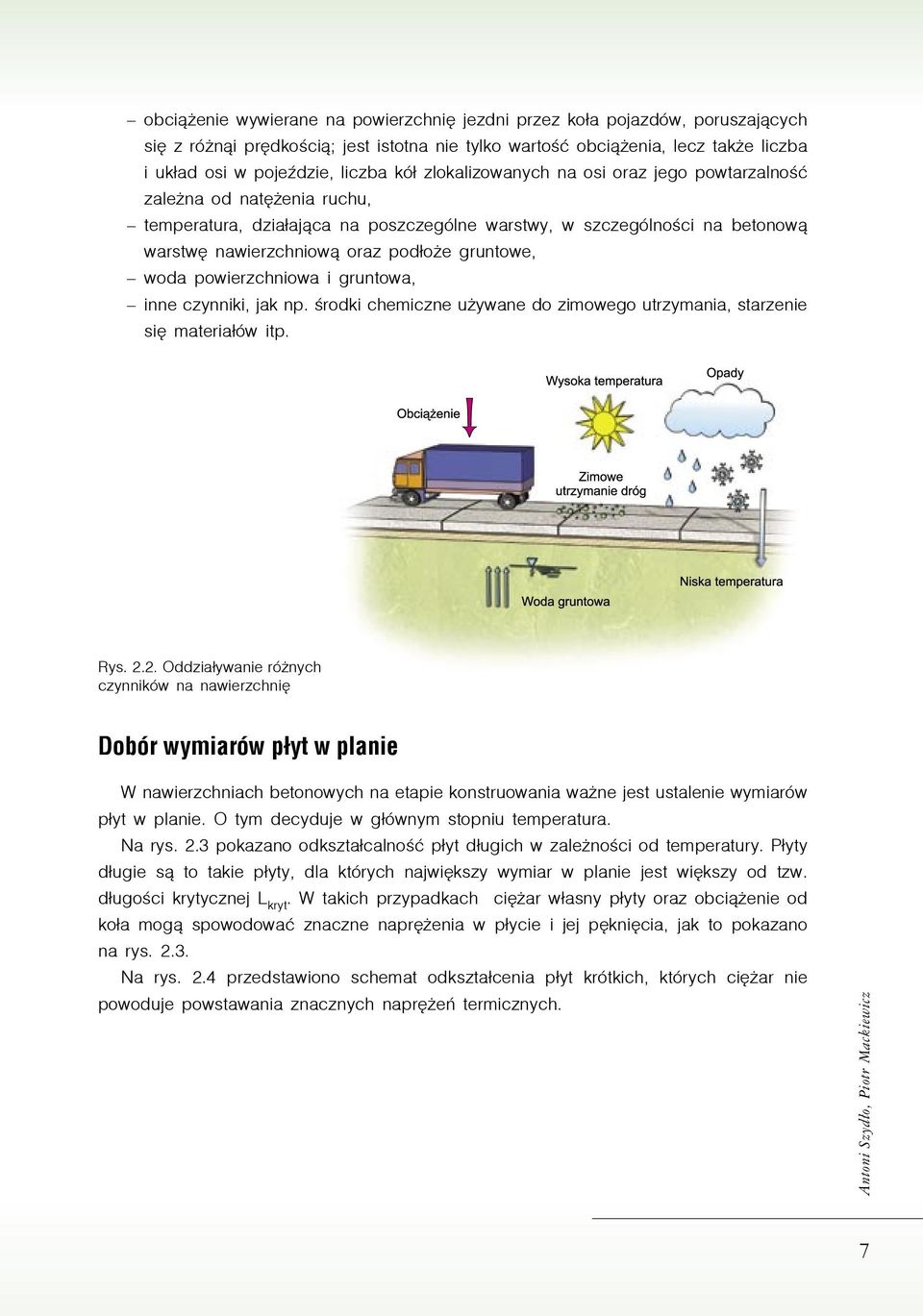 gruntowe, woda powierzchniowa i gruntowa, inne czynniki, jak np. środki chemiczne używane do zimowego utrzymania, starzenie się materiałów itp. Rys. 2.