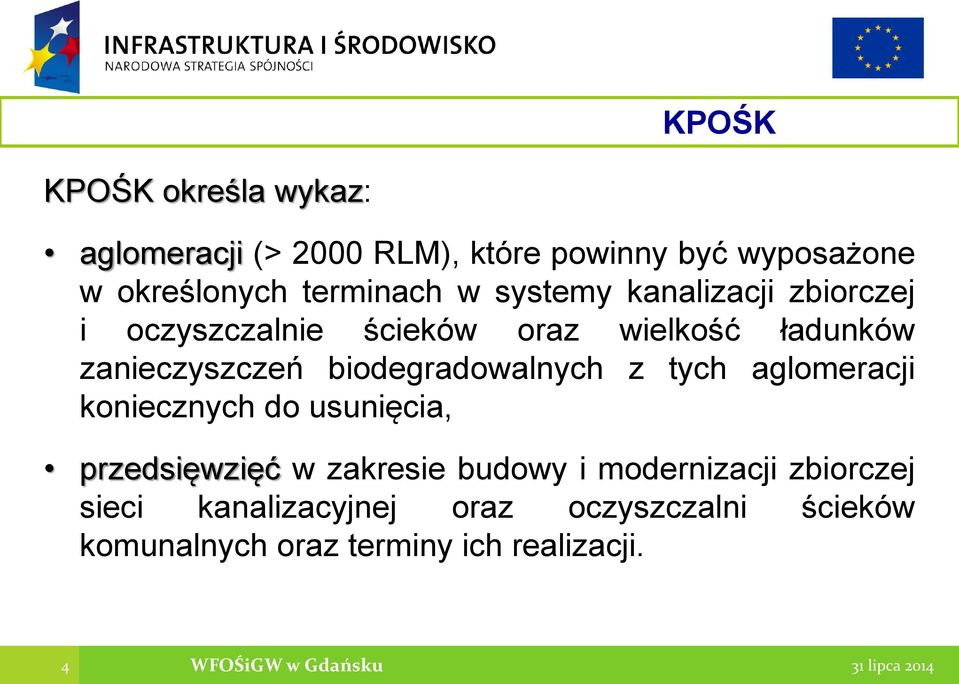 z tych aglomeracji koniecznych do usunięcia, przedsięwzięć w zakresie budowy i modernizacji zbiorczej sieci