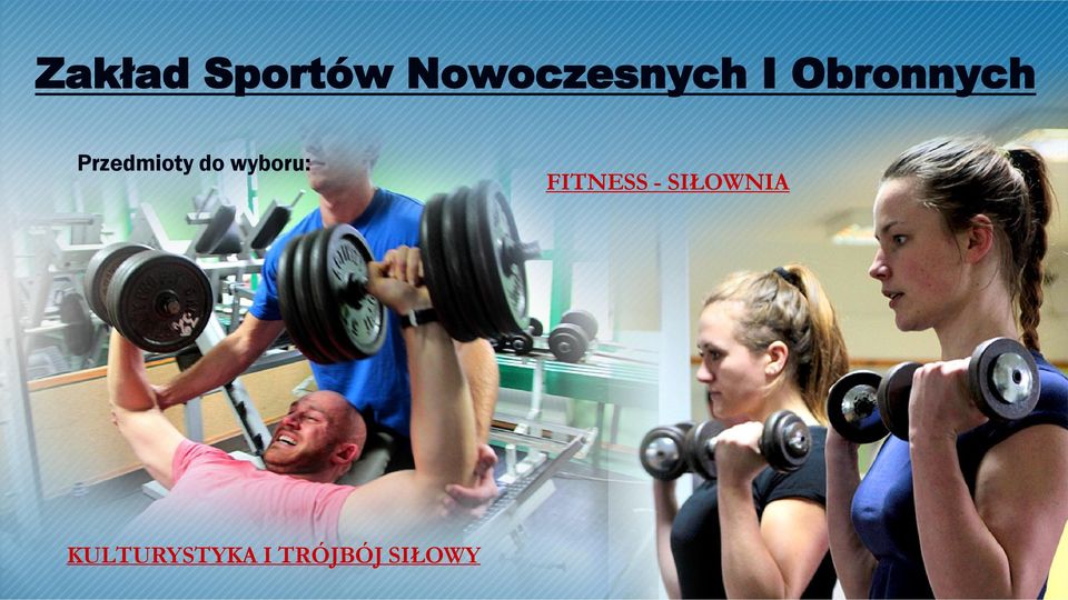 wyboru: FITNESS - SIŁOWNIA