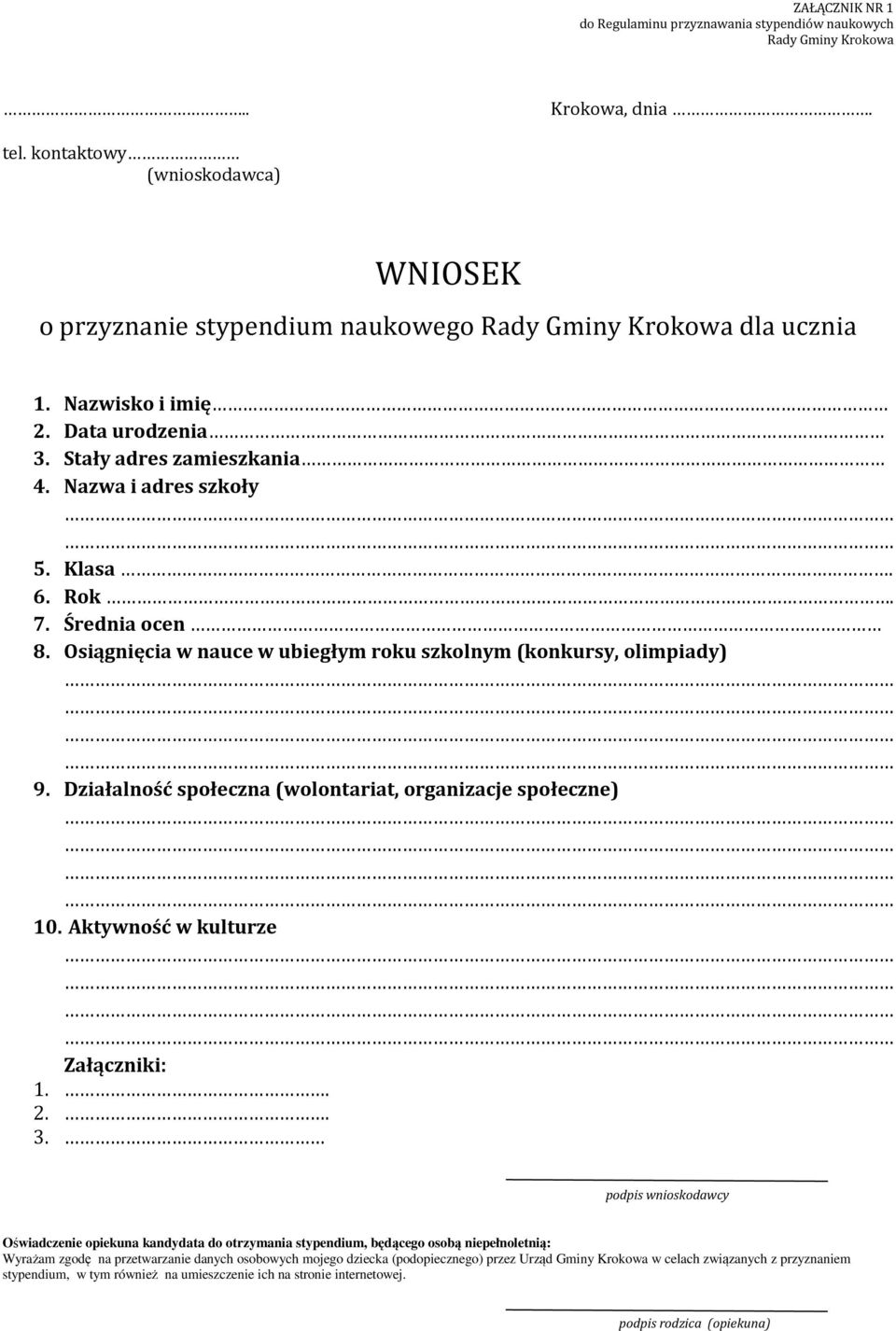 Aktywność w kulturze Załączniki: 1.. 2.. 3.