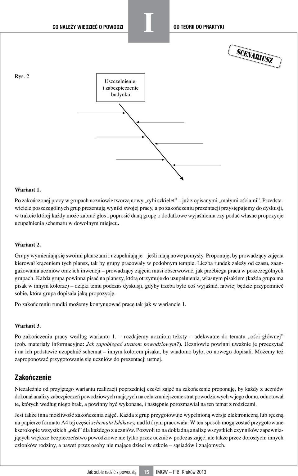 wyjaśnienia czy podać własne propozycje uzupełnienia schematu w dowolnym miejscu. Wariant 2. Grupy wymieniają się swoimi planszami i uzupełniają je jeśli mają nowe pomysły.