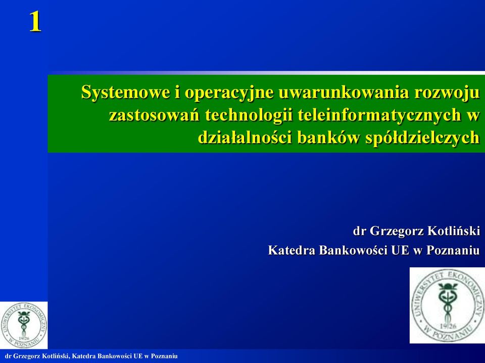 teleinformatycznych w działalności banków