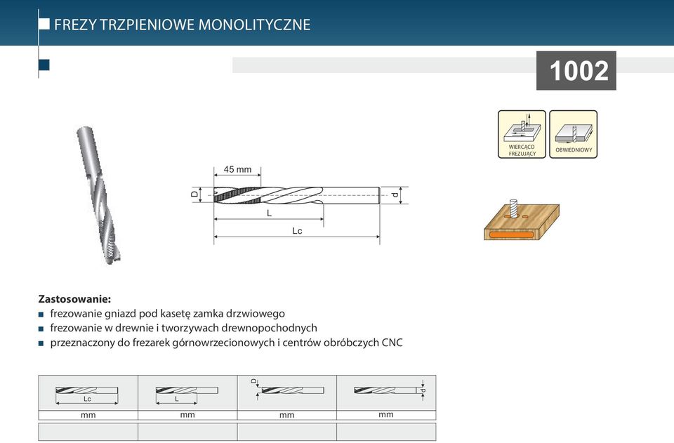 CO FEZUJ CY OWIENIOWY okleina okleina formatowanie p yt obustronnie okleinowanych frezowanie w rewnie i tworzywach rewnopochonych przeznaczony o frezarek górnowrzecionowych i centrów obróbczych CNC