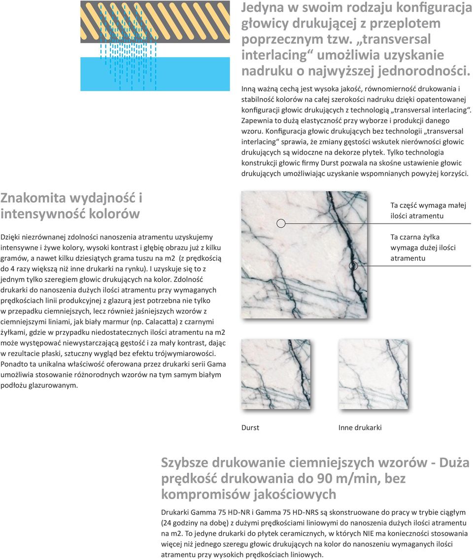 interlacing. Zapewnia to dużą elastyczność przy wyborze i produkcji danego wzoru.