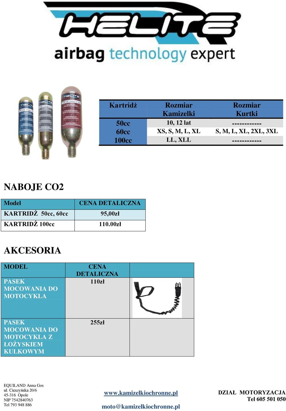 60cc KARTRIDŻ 100cc CENA DETALICZNA 95,00zł 110.