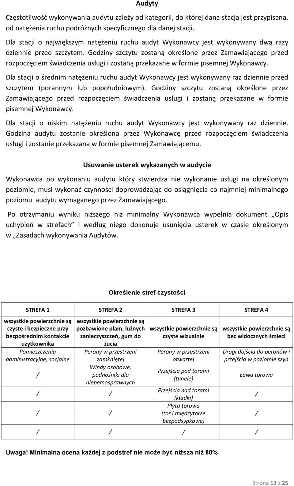 Godziny szczytu zostaną określone przez Zamawiającego przed rozpoczęciem świadczenia usługi i zostaną przekazane w formie pisemnej Wykonawcy.